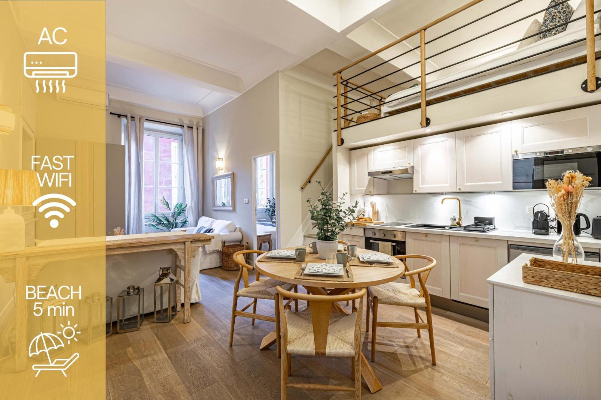 New!Chic Oasis Apt, Heart Of Nice, Family Friendly, Walking To The Beach! المظهر الخارجي الصورة